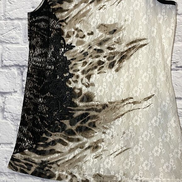 Picadilly XS Lace Overlay Sleeveless Made in Canada - Picture 3 of 6